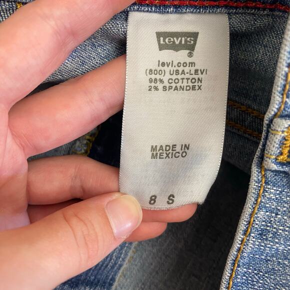 Levi’s Vintage Cut Off Denim Shorts Womens Size 8 Blue Streetwear‎ Y2K - Picture 8 of 9